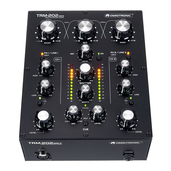 Détail vue 2 — Omnitronic TRM-202 MK3 HP Bundle